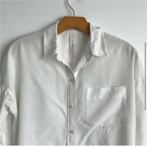 The Group Babaton Artzia Shirt White Button Long Sleeve Womens L